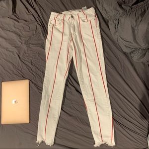 Pull & Bear White Striped Pants